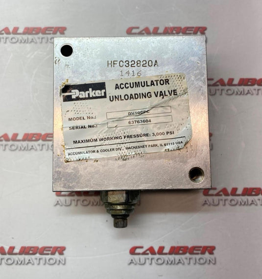 PARKER DV10DPC Accumulator Unloading Valve - Caliber Automation Online Store