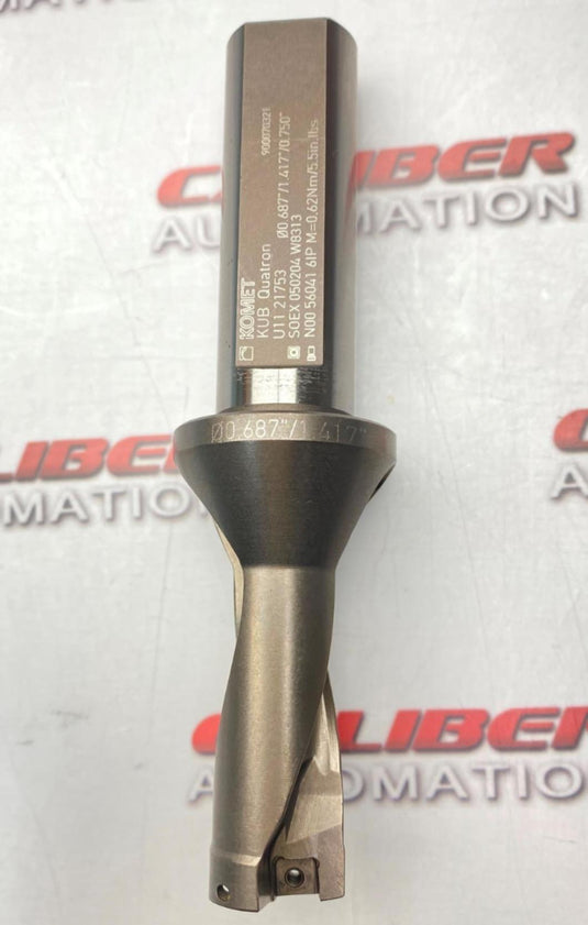 KOMET U11 21753 KUB Quatron Coolant Thru Indexable Drill (USED) - Caliber Automation Online Store