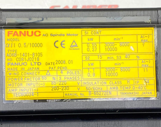 FANUC A06B-1401-B105 Spindle Motor (USED) - Caliber Automation Online Store