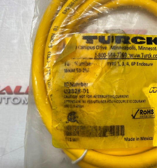 TURCK WKM 50-2M Single Ended Cordset - Caliber Automation Online Store