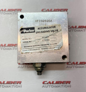 PARKER DV10DPC Accumulator Unloading Valve - Caliber Automation Online Store