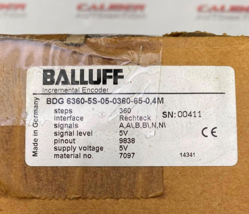 Load image into Gallery viewer, BALLUFF BDG 6360-5S-05-0360-65-0,4M Incremental Encoder - Caliber Automation Online Store
