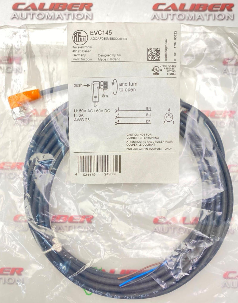 Load image into Gallery viewer, IFM EVC145 ADOAF030MSS0005H03 Connecting Cable Female - Caliber Automation Online Store
