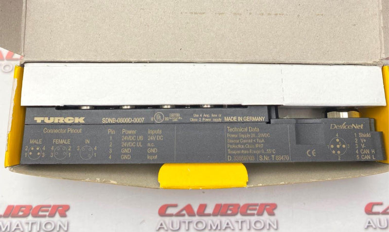 Load image into Gallery viewer, TURCK SDNB-0800D-0007 Fieldbus, Fieldbus Accessories, DeviceNet - Caliber Automation Online Store

