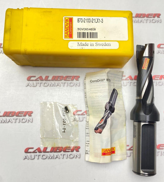 SANDVIK 870-2100-21LX1-3 Exchangeable Tip Drill (NEW) - Caliber Automation Online Store