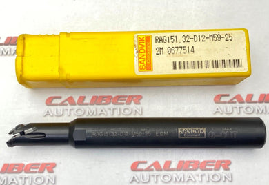 SANDVIK RAG151.32-D12-M59-25 E12M  Indexable Grooving Toolholder (NEW) - Caliber Automation Online Store