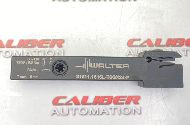 Load image into Gallery viewer, WALTER G1511.1616L-T6GX24-P Indexable Grooving Tool Holder (NEW) - Caliber Automation Online Store
