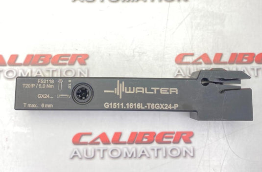 WALTER G1511.1616L-T6GX24-P Indexable Grooving Tool Holder (NEW) - Caliber Automation Online Store