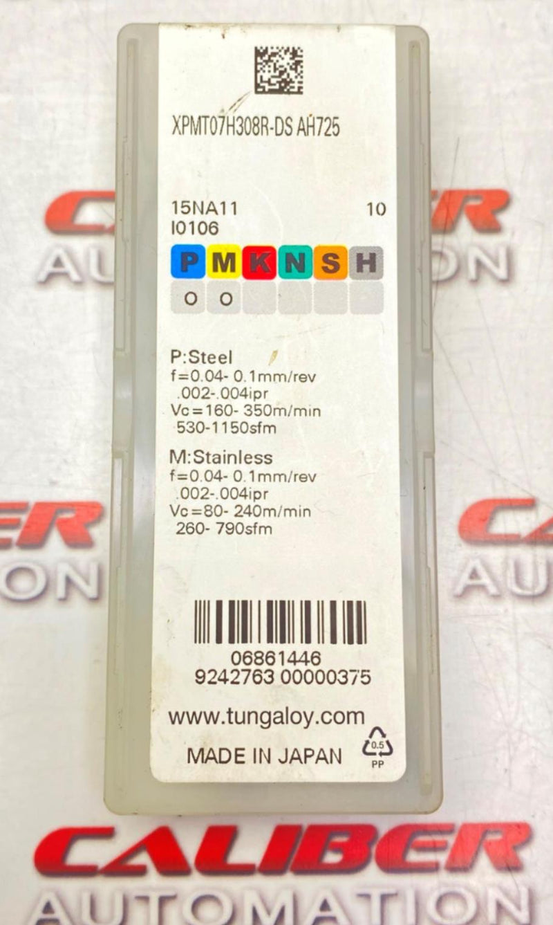 Load image into Gallery viewer, TUNGALOY 15NA11 AH725 Carbide Grooving/Threading Inserts (NEW) - Caliber Automation Online Store
