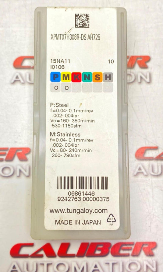 TUNGALOY 15NA11 AH725 Carbide Grooving/Threading Inserts (NEW) - Caliber Automation Online Store
