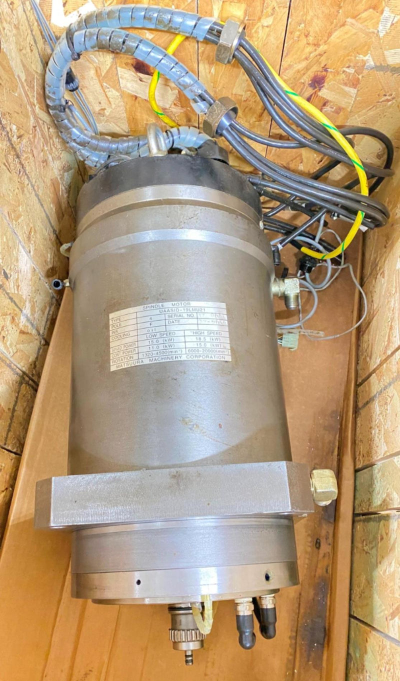 Load image into Gallery viewer, YASKAWA MATSUURA SPINDLE MOTOR UAASID-19LMU21 (USED) - Caliber Automation Online Store
