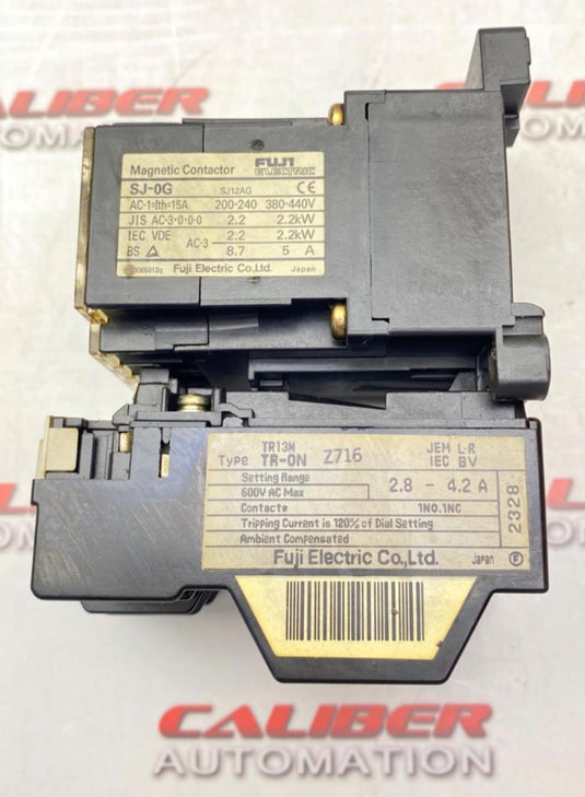FUJI ELECTRIC SJ-0G & TR-ON Magnetic Contactor (USED) - Caliber Automation Online Store