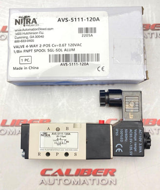NITRA AVS-5111-120A SOLENOID VALVE (NEW) - Caliber Automation Online Store