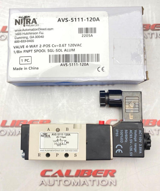 NITRA AVS-5111-120A SOLENOID VALVE (NEW) - Caliber Automation Online Store