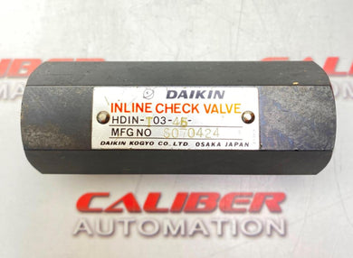 DAIKIN HDIN-T03-45 Inline Check Valve  (NEW) - Caliber Automation Online Store