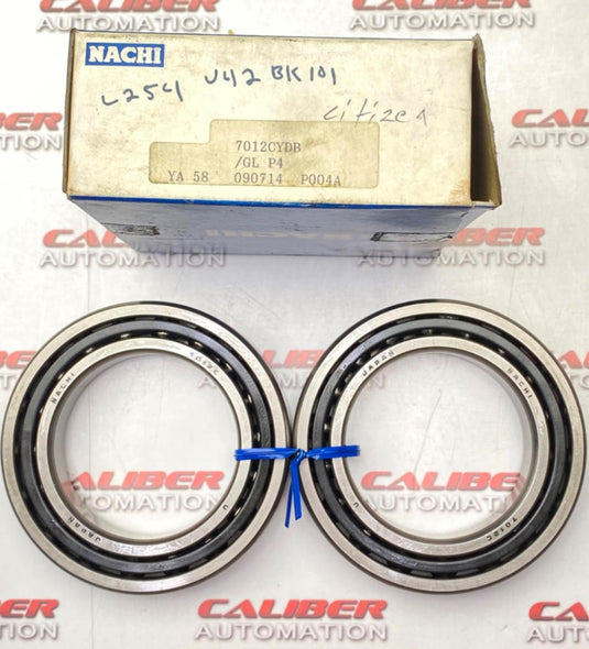 NACHI  7012CYDB/GL P4  Precision Bearing ( Set of Two) (NEW) - Caliber Automation Online Store