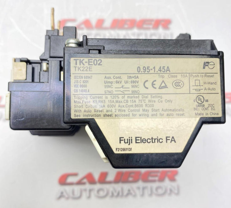 Load image into Gallery viewer, FUJI ELECTRIC TK-E02 Thermal Overload Relay TK22E (USED) - Caliber Automation Online Store
