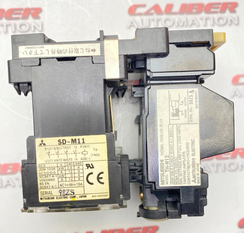 Load image into Gallery viewer, MITSUBISHI SD-M11Contactor With TH-N12 Overload Relay (USED) - Caliber Automation Online Store

