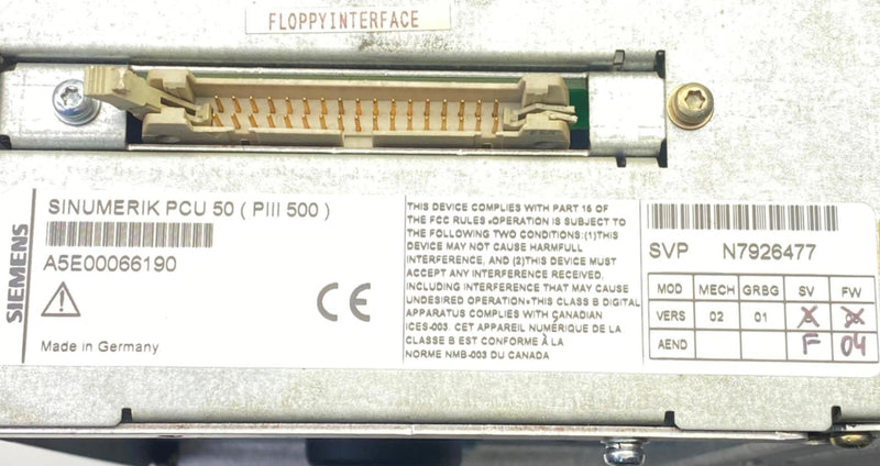 Load image into Gallery viewer, SIEMENS 6FC5220-0AA01-1AA0 SINUMERIK  PCU 50 A5E00066190 (USED) - Caliber Automation Online Store
