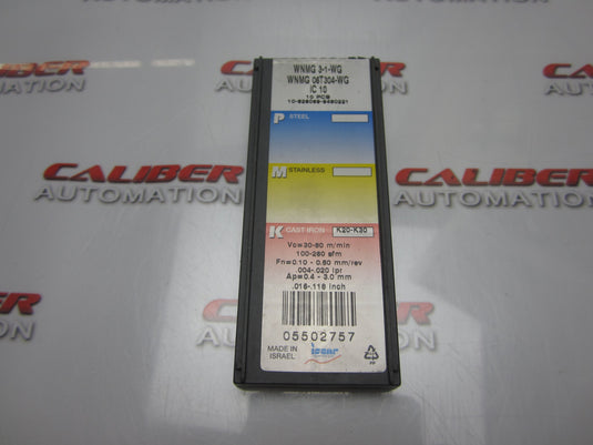 6x Iscar WNMG 3-1-WG 06T304-WG IC10 Inserts - Caliber Automation Online Store