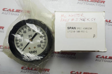 Span Industrial LFC210-100-PSI-G Pressure Gauge - Caliber Automation Online Store