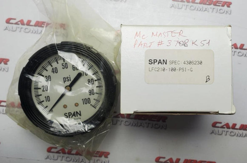 Load image into Gallery viewer, Span Industrial LFC210-100-PSI-G Pressure Gauge - Caliber Automation Online Store
