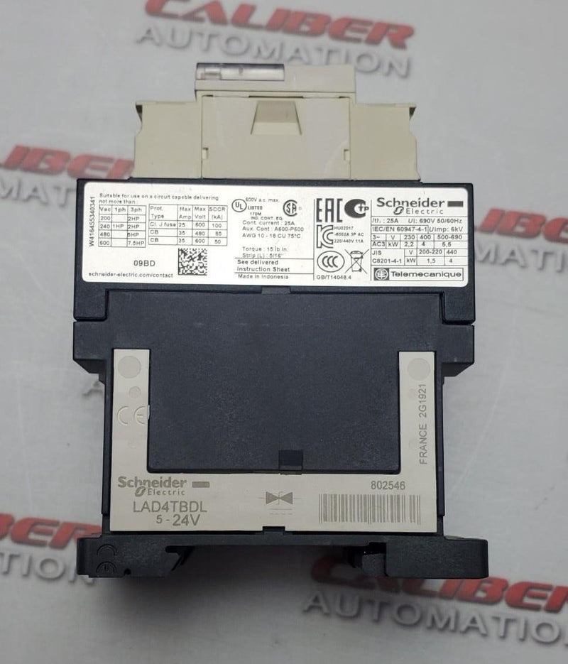 Load image into Gallery viewer, Schneider LC1D09BD 24V Electric Contactor - Caliber Automation Online Store
