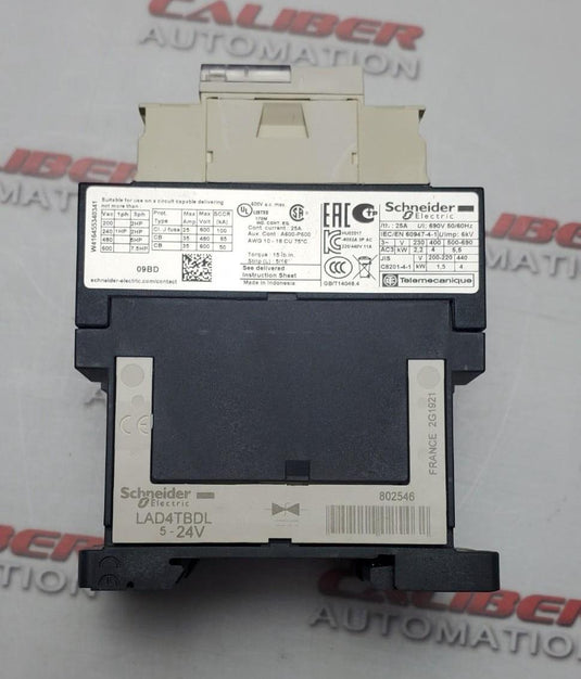 Schneider LC1D09BD 24V Electric Contactor - Caliber Automation Online Store