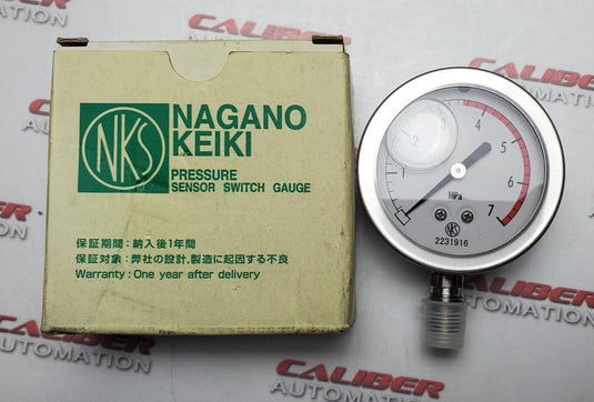 Nagano Keiki GV50-123 Pressure Sensor Switch Gauge - Caliber Automation Online Store