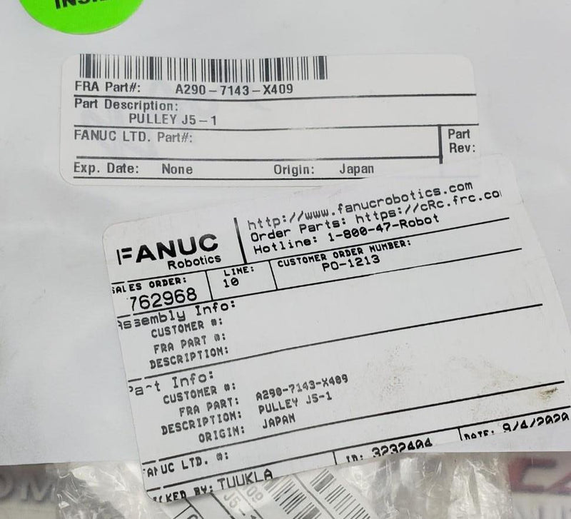Load image into Gallery viewer, FANUC A290-7143-X409 PULLEY J5-1 - Caliber Automation Online Store
