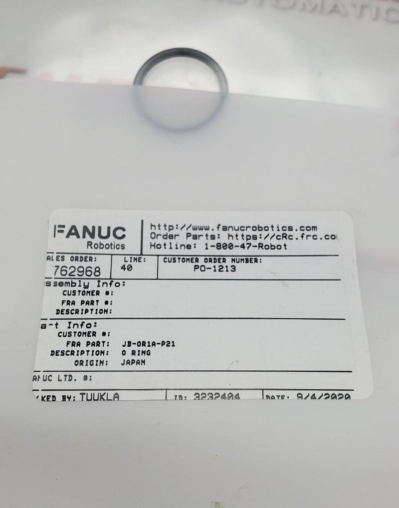 Load image into Gallery viewer, FANUC JB-OR1A-P21 O-RING - Caliber Automation Online Store
