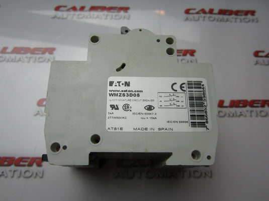 EATON WMZS3D05 3 Pole 5A Circuit Breaker - Caliber Automation Online Store