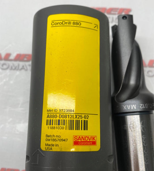 SANDVIK Coromant A880-D0812LX25-02 Corodrill 880 Indexable Insert Drill - Caliber Automation Online Store