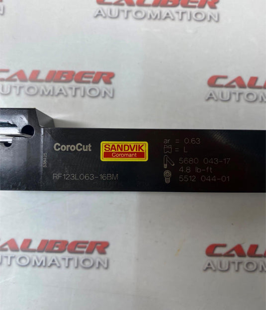 SANDVIK RF123L063-16BM Grooving Tool Holder (NEW) - Caliber Automation Online Store