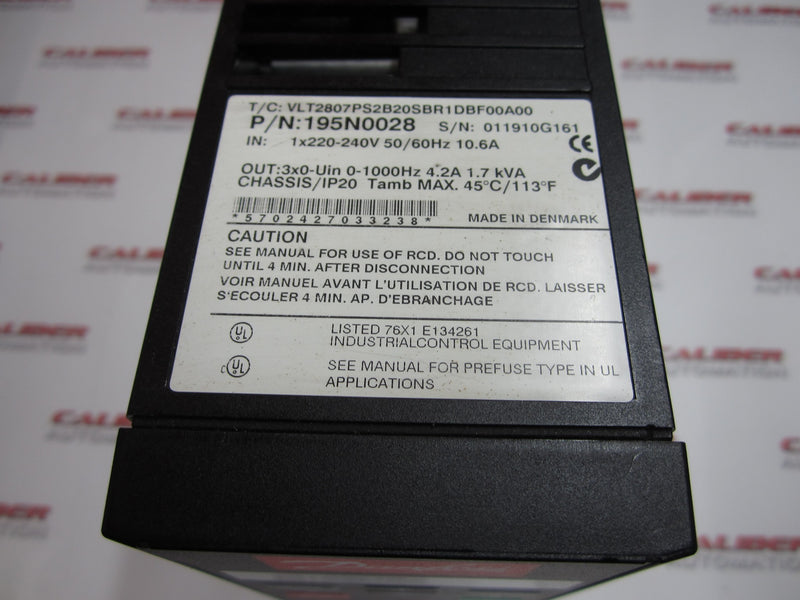 Load image into Gallery viewer, DANFOSS VLT 2800 195N0028 Variable Frequency Drive - Caliber Automation Online Store

