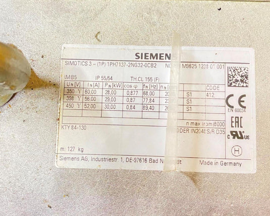 SIEMENS SIMOTICS 3-(1P) 1PH7137-2NG32-0CB2 Spindle Motor  (NEW) - Caliber Automation Online Store